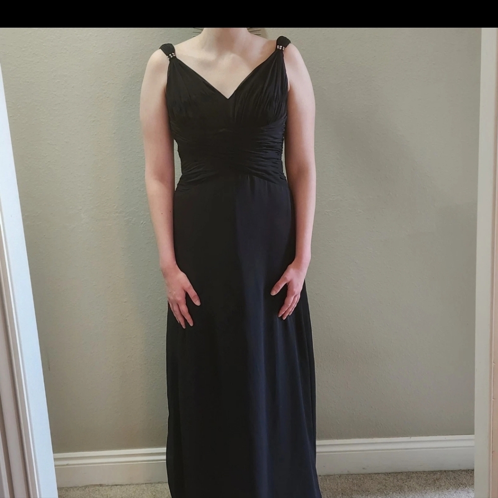 Elegant Christina Wu Black Evening Gown Sz. 10